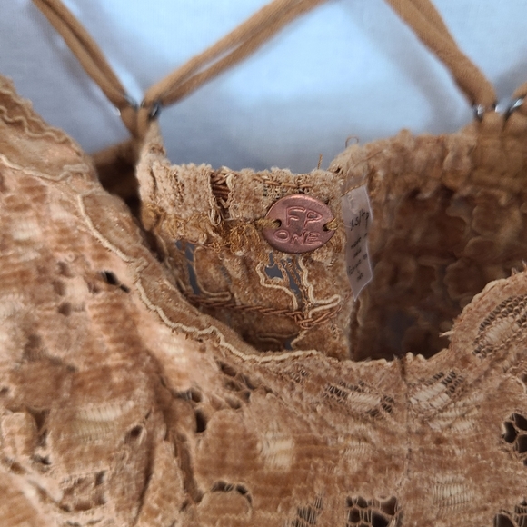 Free People Burnt Caramel Celine Lace Bralette - Picture 5 of 7